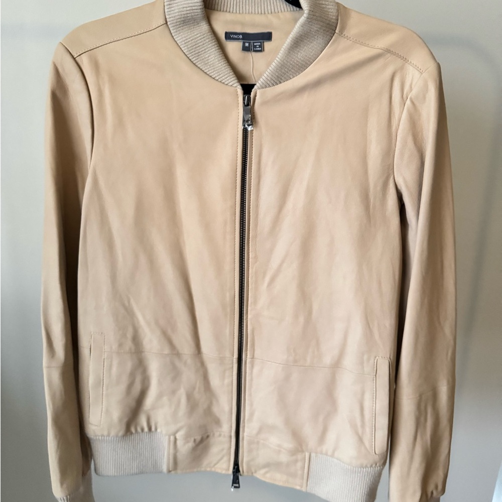Vince Tan Leather Jacket